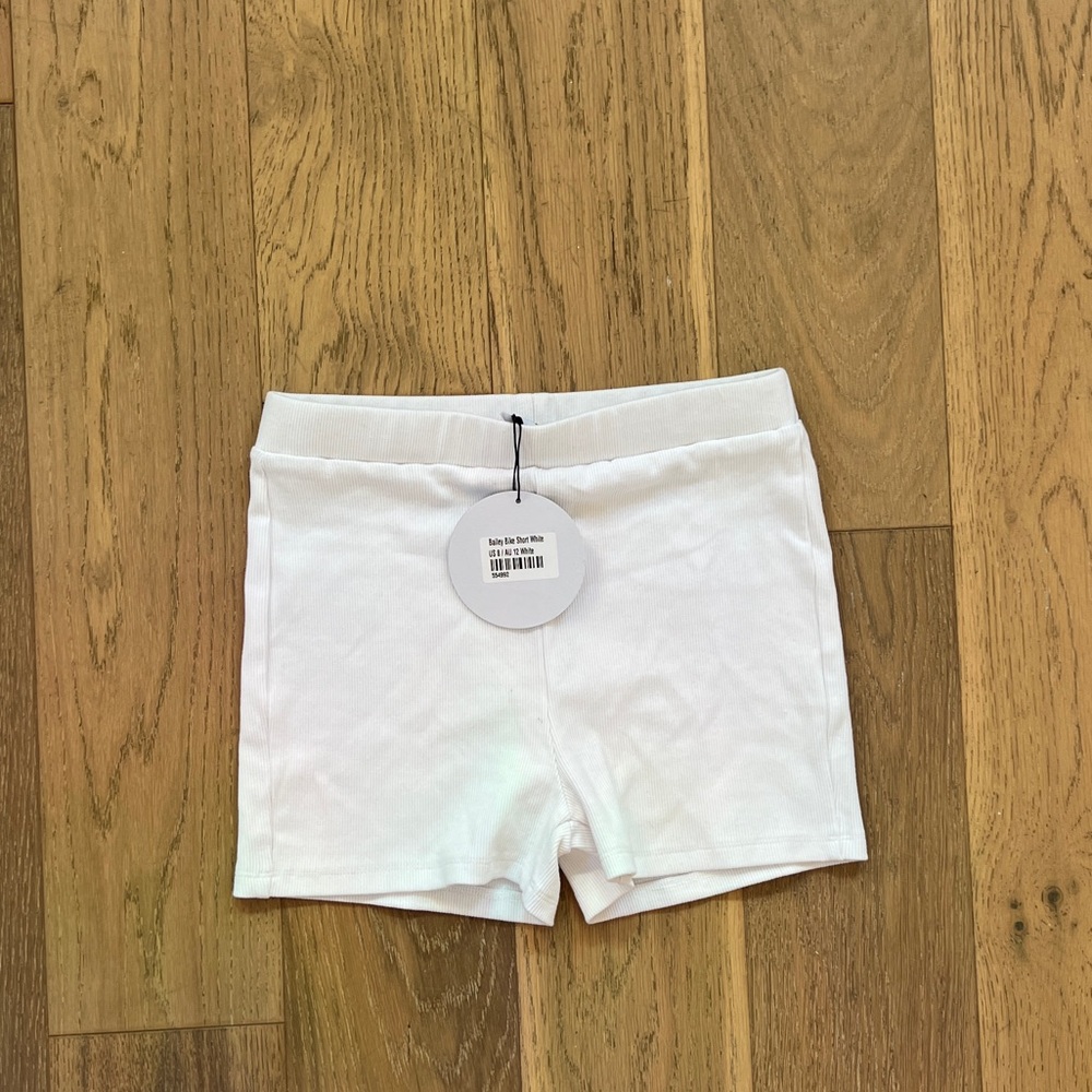 Princess Polly White Biker Shorts